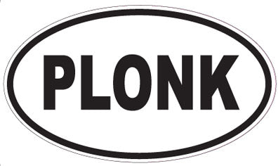 PLONK - Oval Sticker