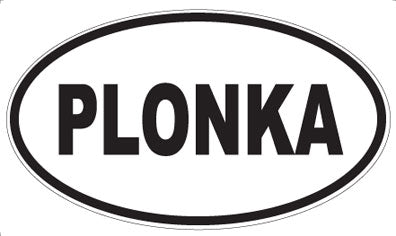 PLONKA - Oval Sticker