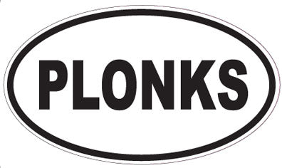 PLONKS - Oval Sticker
