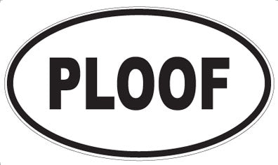 PLOOF - Oval Sticker