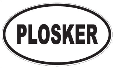 PLOSKER - Oval Sticker