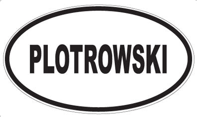 PLOTROWSKI - Oval Sticker