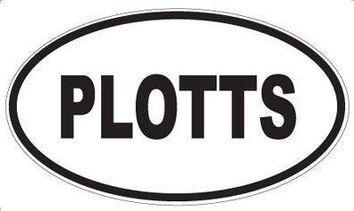PLOTTS - Oval Sticker
