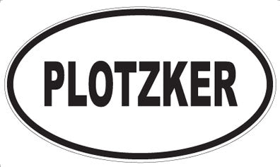 PLOTZKER - Oval Sticker