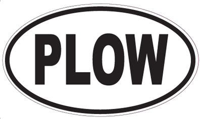 PLOW - Oval Sticker