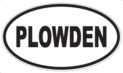 PLOWDEN - Oval Sticker