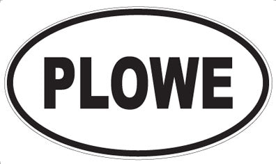 PLOWE - Oval Sticker