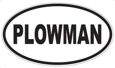 PLOWMAN - Oval Sticker
