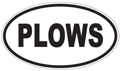 PLOWS - Oval Sticker