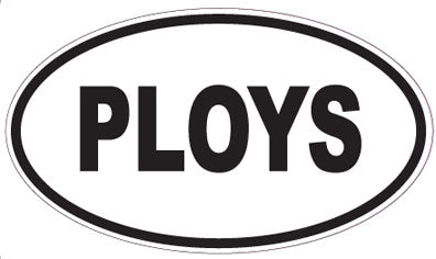 PLOYS - Oval Sticker