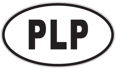 PLP - 3 Letter Initials Oval Sticker