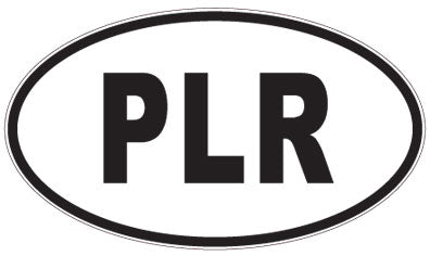 PLR - 3 Letter Initials Oval Sticker