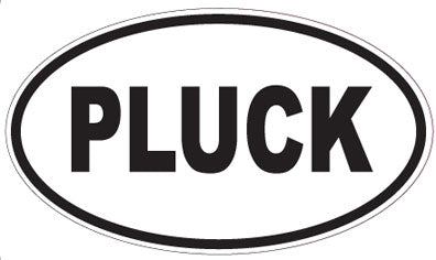 PLUCK - Oval Sticker