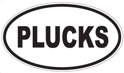 PLUCKS - Oval Sticker