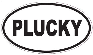 PLUCKY - Oval Sticker