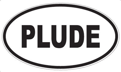 PLUDE - Oval Sticker