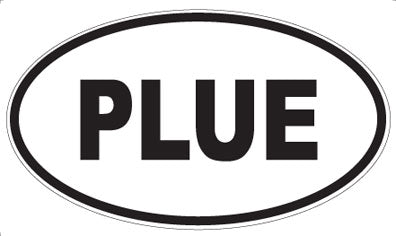 PLUE - Oval Sticker