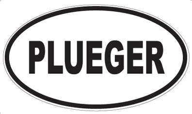 PLUEGER - Oval Sticker