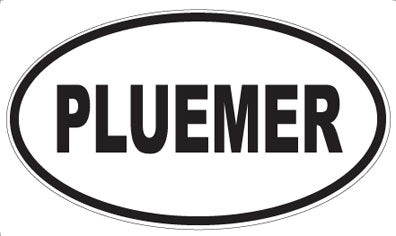PLUEMER - Oval Sticker