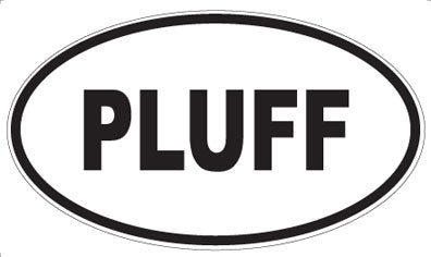 PLUFF - Oval Sticker