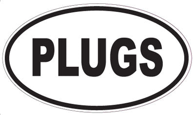 PLUGS - Oval Sticker