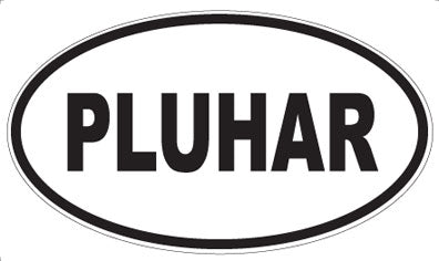 PLUHAR - Oval Sticker