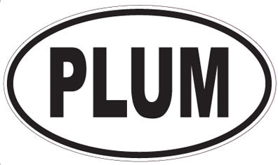 PLUM - Oval Sticker