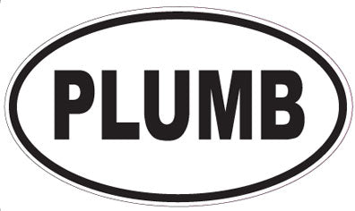 PLUMB - Oval Sticker