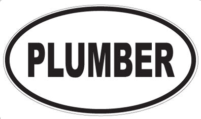 PLUMBER - Oval Sticker