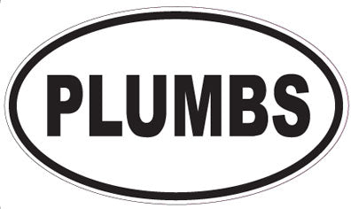PLUMBS - Oval Sticker