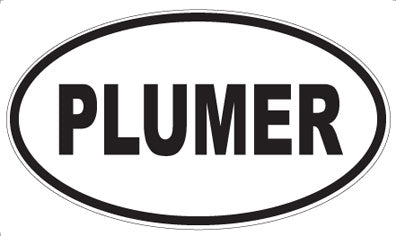 PLUMER - Oval Sticker