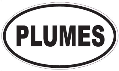 PLUMES - Oval Sticker
