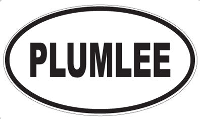 PLUMLEE - Oval Sticker
