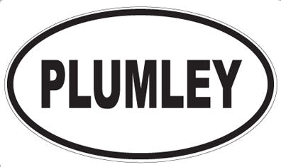 PLUMLEY - Oval Sticker