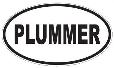 PLUMMER - Oval Sticker
