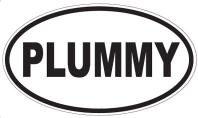 PLUMMY - Oval Sticker