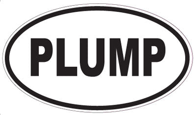 PLUMP - Oval Sticker