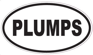 PLUMPS - Oval Sticker