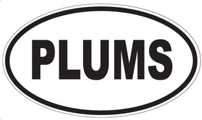 PLUMS - Oval Magnet