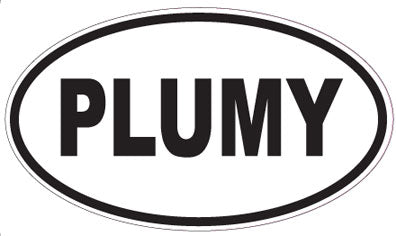 PLUMY - Oval Sticker