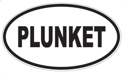 PLUNKET - Oval Sticker