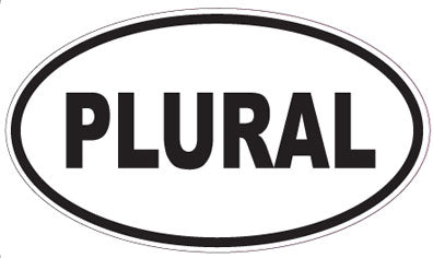 PLURAL - Oval Sticker