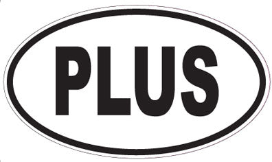 PLUS - Oval Sticker