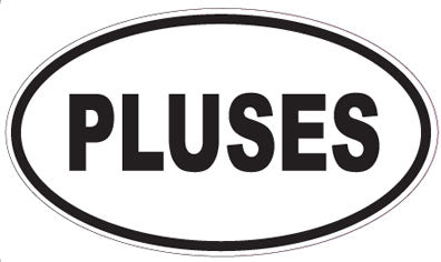 PLUSES - Oval Sticker