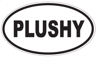 PLUSHY - Oval Sticker