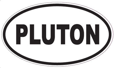 PLUTON - Oval Sticker