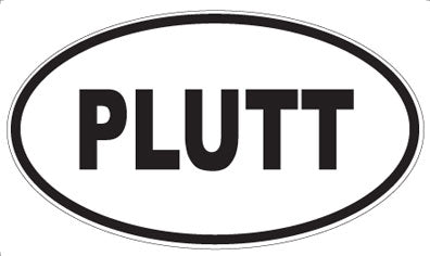 PLUTT - Oval Sticker