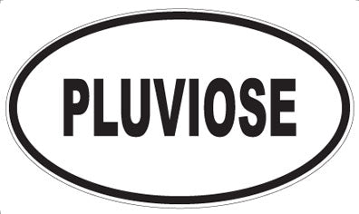 PLUVIOSE - Oval Sticker