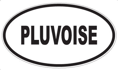 PLUVOISE - Oval Sticker
