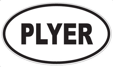 PLYER - Oval Sticker